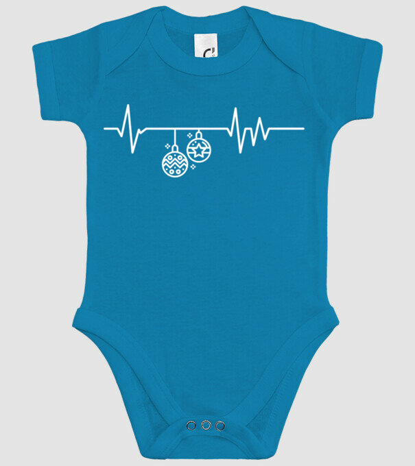 heartbeat Crăciun model turcoaz pe tricou