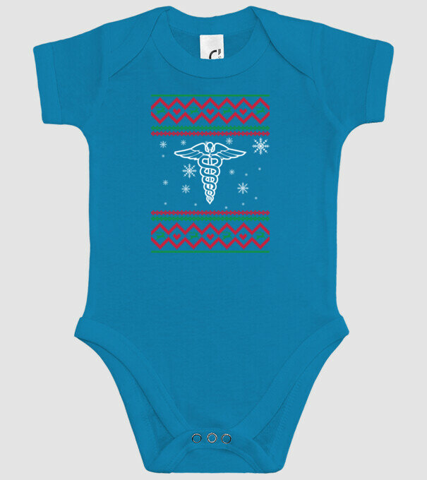 Model tricotat de Crăciun - medicină model turcoaz pe tricou