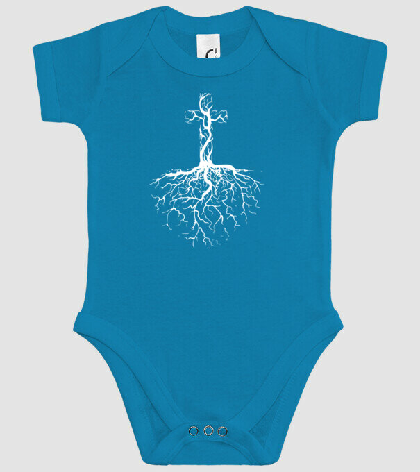 Cruce model turcoaz pe tricou