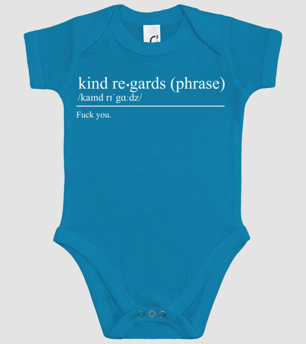Kind regards model turcoaz pe tricou