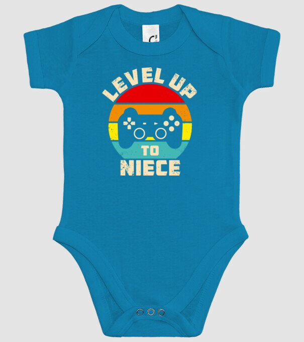 Level Up Niece model turcoaz pe tricou