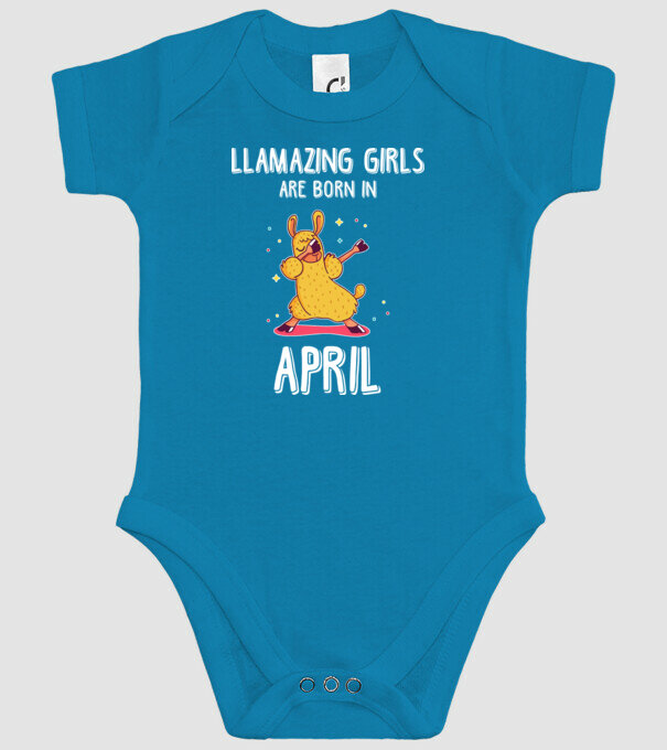 llamazing girls are born in april model turcoaz pe tricou