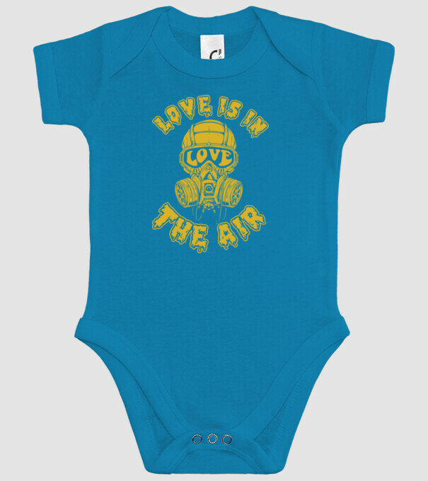 Love is in the air yellow model turcoaz pe tricou