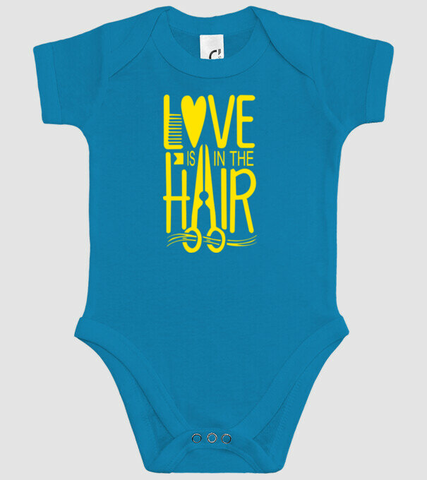 Love is in the hair model turcoaz pe tricou