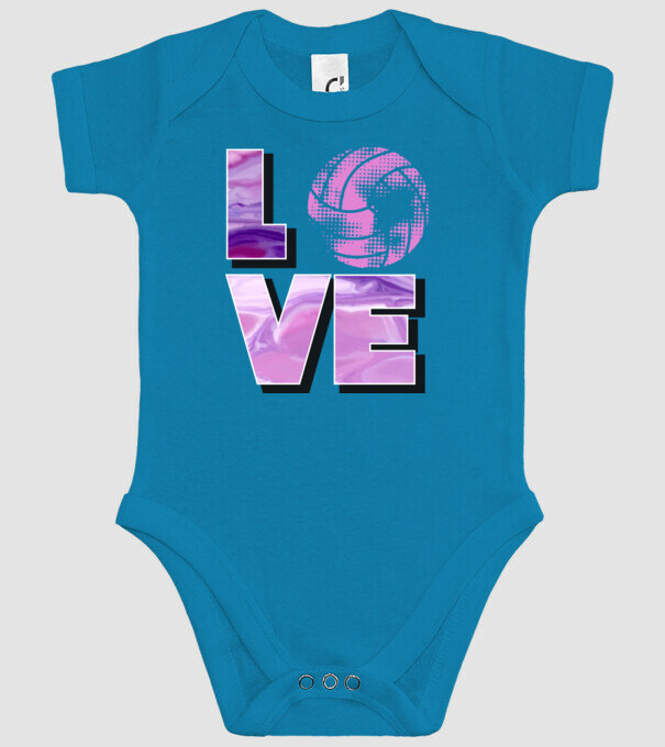 Love volleyball model turcoaz pe tricou