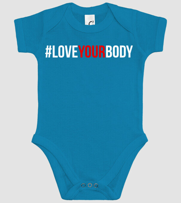 Love Your Body - Iubește-ți corpul model turcoaz pe tricou