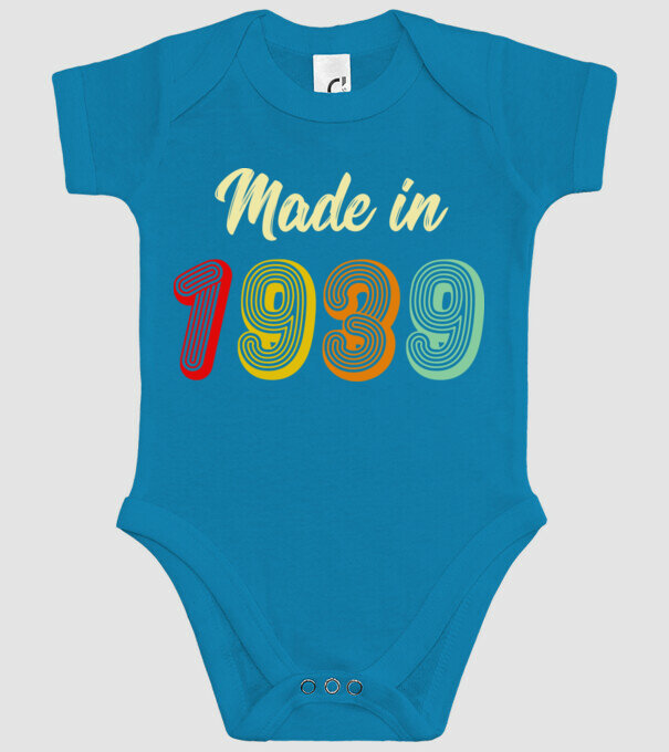 made in 1939 retro model turcoaz pe tricou