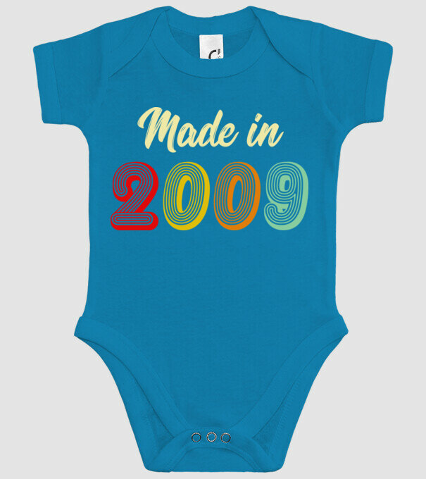 made in 2009 retro model turcoaz pe tricou