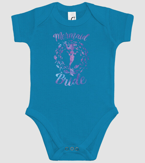 Mermaid bride aquarell model turcoaz pe tricou