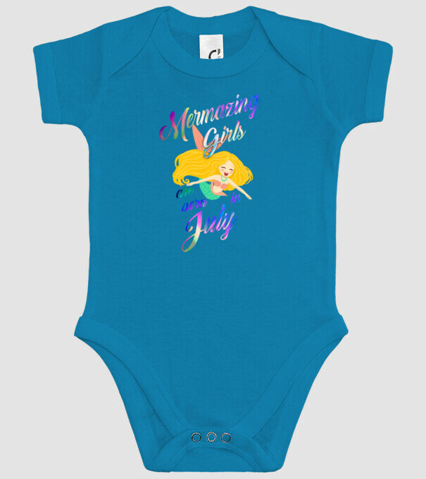 Mermazing girls are born july model turcoaz pe tricou