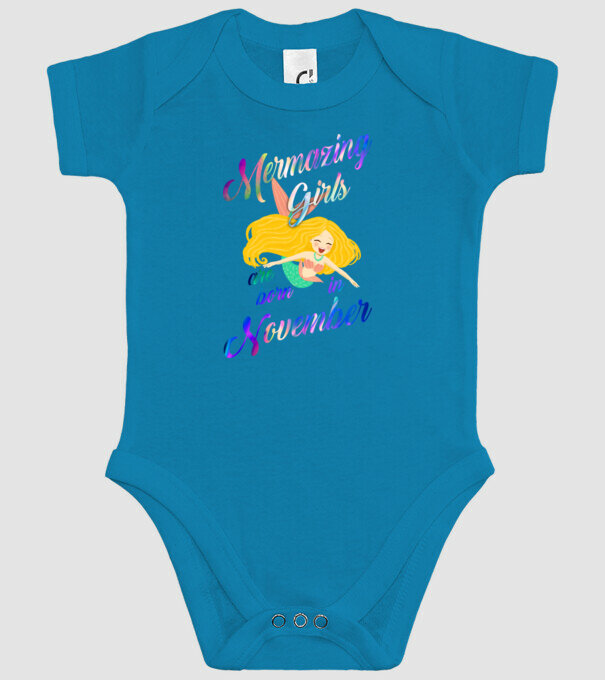 Mermazing girls are born november model turcoaz pe tricou