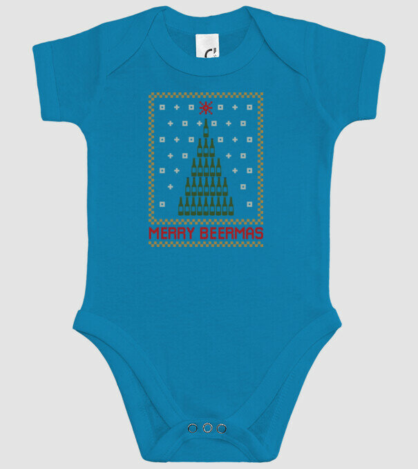 Merry Beermas model turcoaz pe tricou