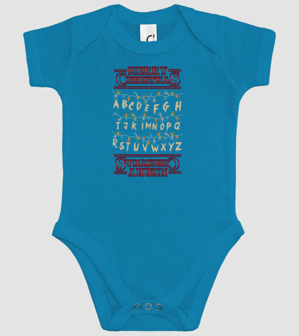 Merry Stranger Christmas model turcoaz pe tricou