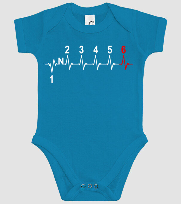 Cutie de viteze Motocicletă model turcoaz pe tricou