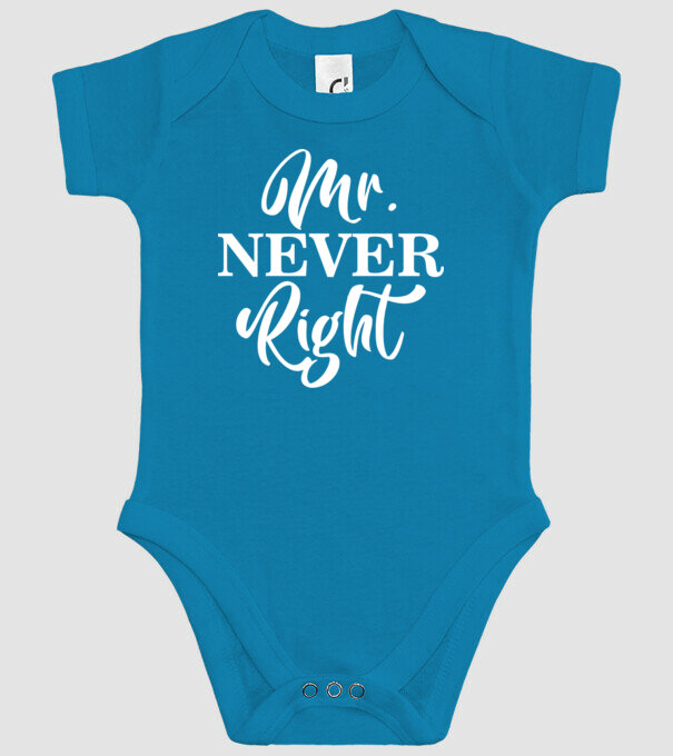 Mr never right model turcoaz pe tricou