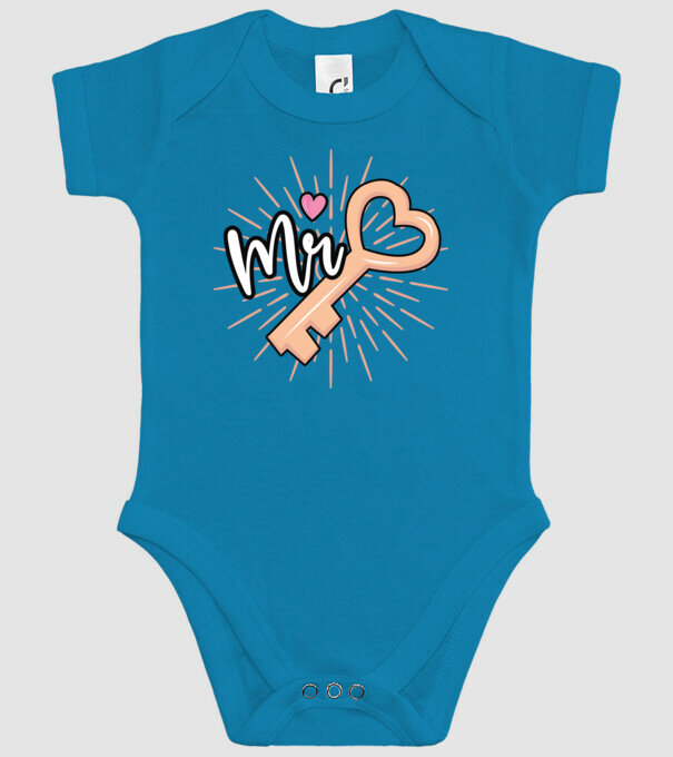 Mr key to the heart model turcoaz pe tricou