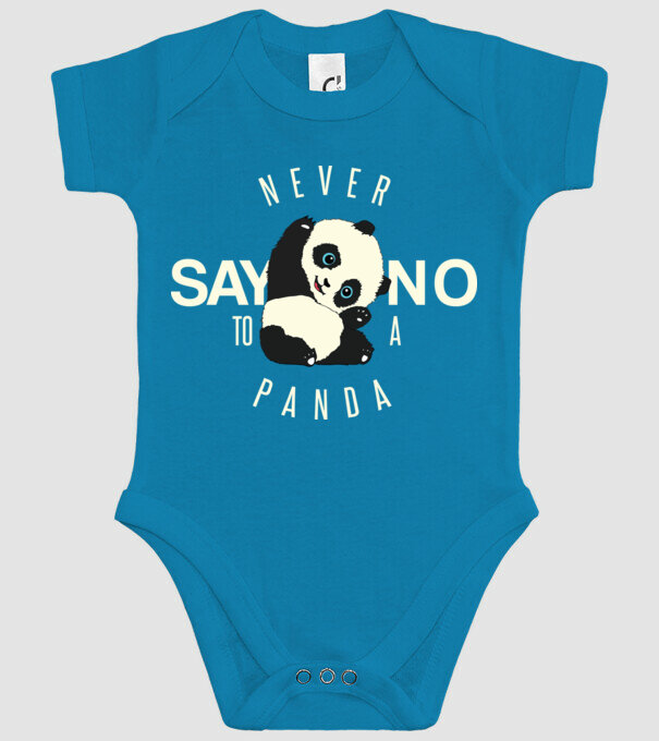 Never say no model turcoaz pe tricou