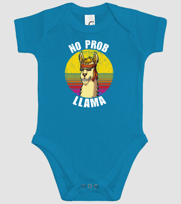 No Prob LLama - Láma model turcoaz pe tricou