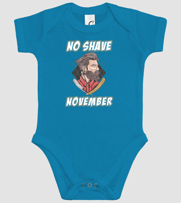 No shave November model turcoaz pe tricou