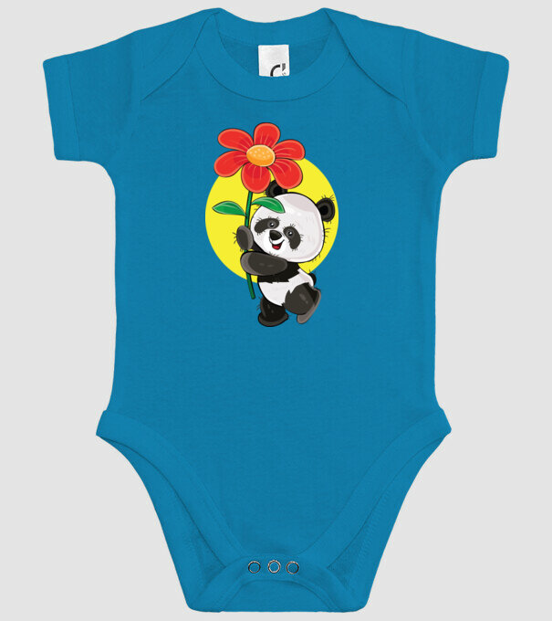 Dragoste panda model turcoaz pe tricou