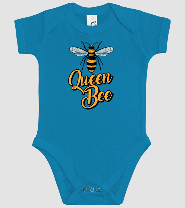 Queen Bee model turcoaz pe tricou