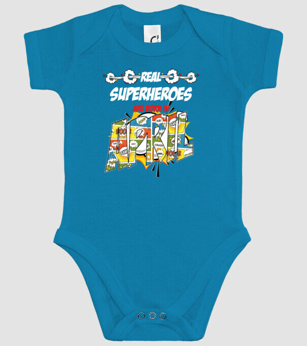 real superheroes are born in april model turcoaz pe tricou