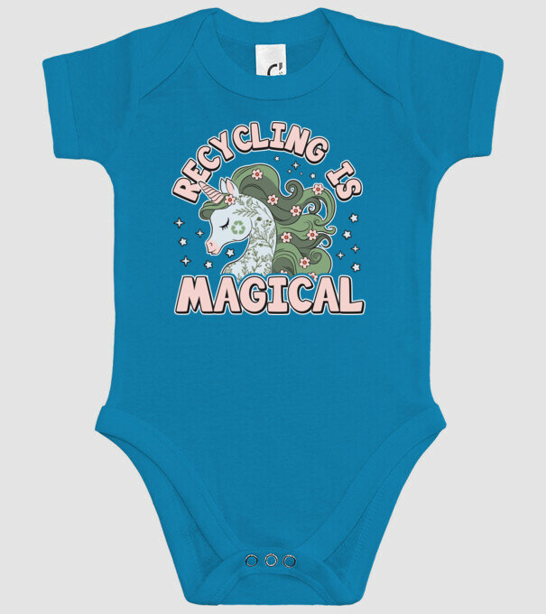 Recycling is magical model turcoaz pe tricou