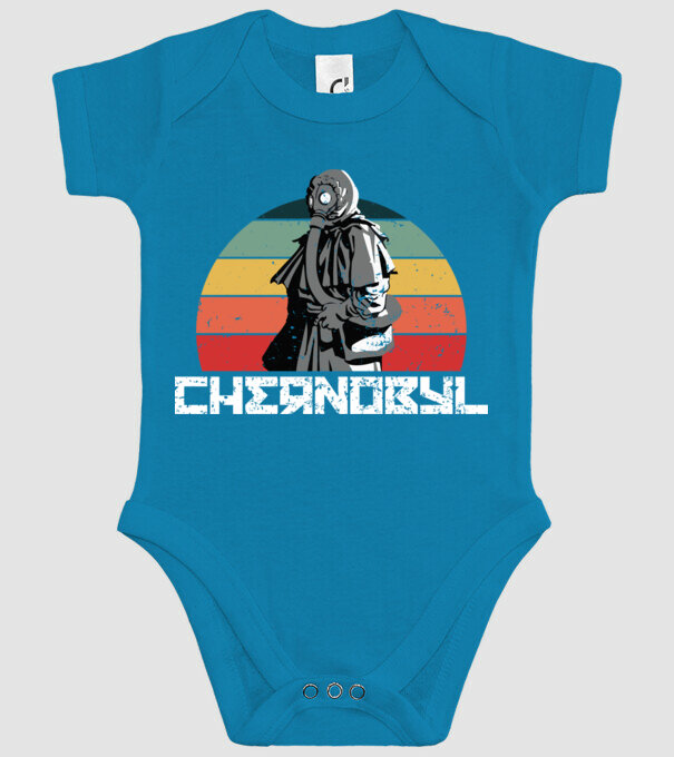 Retro chernobyl model turcoaz pe tricou