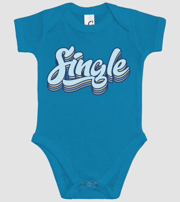 Retro single model turcoaz pe tricou
