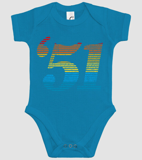 Retro Birthday 1951 model turcoaz pe tricou