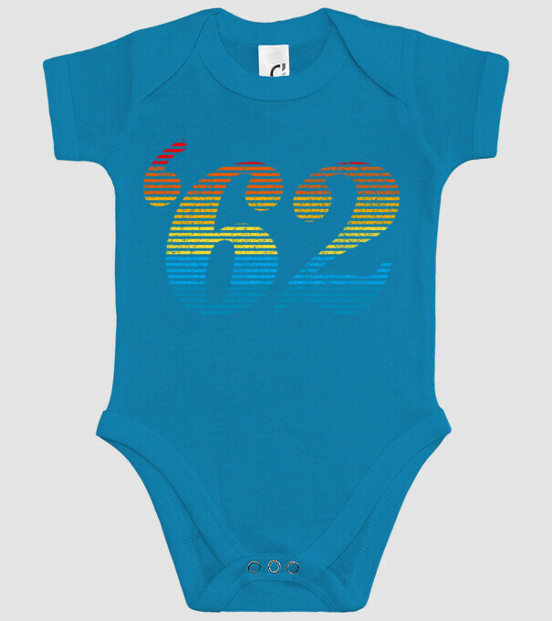 Retro Birthday 1962 model turcoaz pe tricou