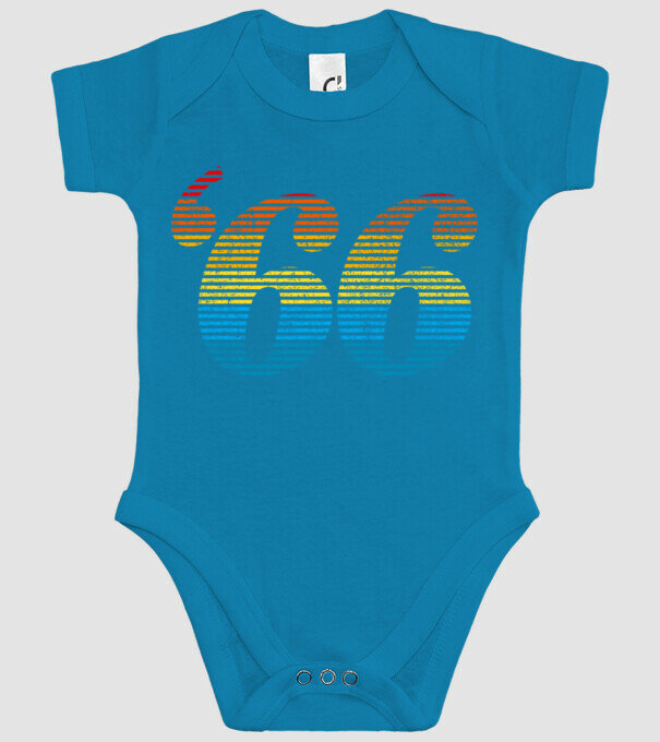 Retro Birthday 1966 model turcoaz pe tricou