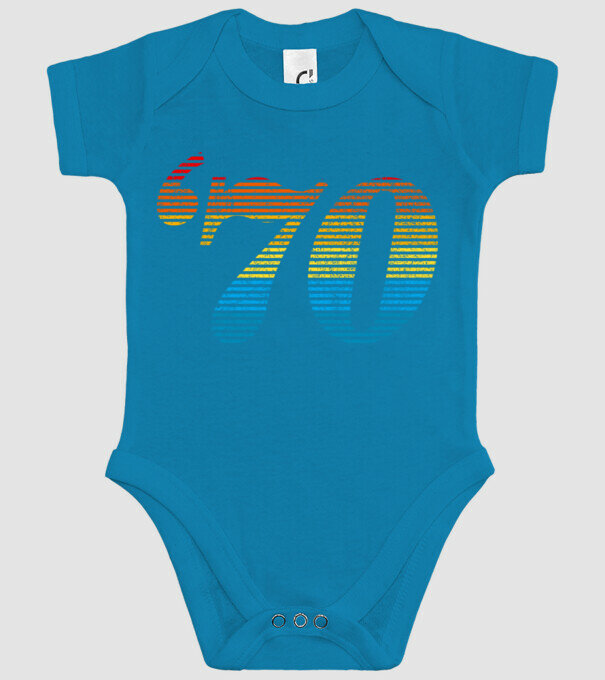 Retro Birthday 1970 model turcoaz pe tricou