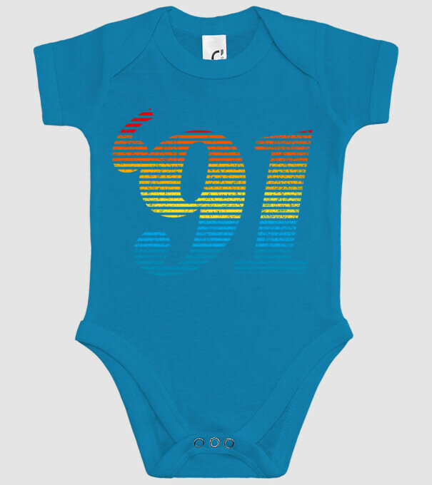 Retro Birthday 1991 model turcoaz pe tricou