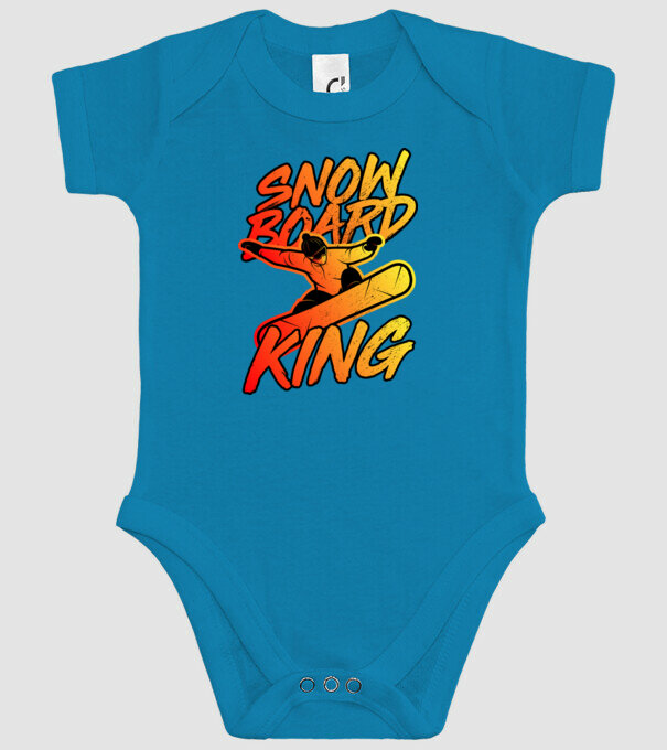 snowboard king model turcoaz pe tricou