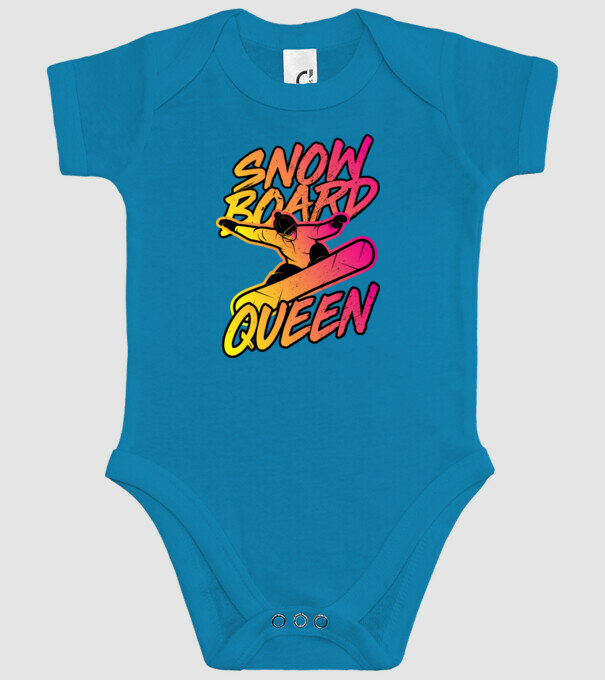 snowboard queen model turcoaz pe tricou