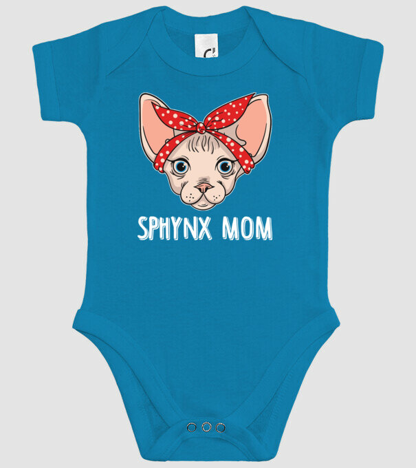 sphynx mom model turcoaz pe tricou
