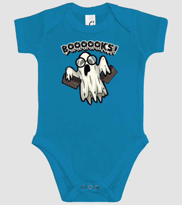 Spooky boookworm model turcoaz pe tricou