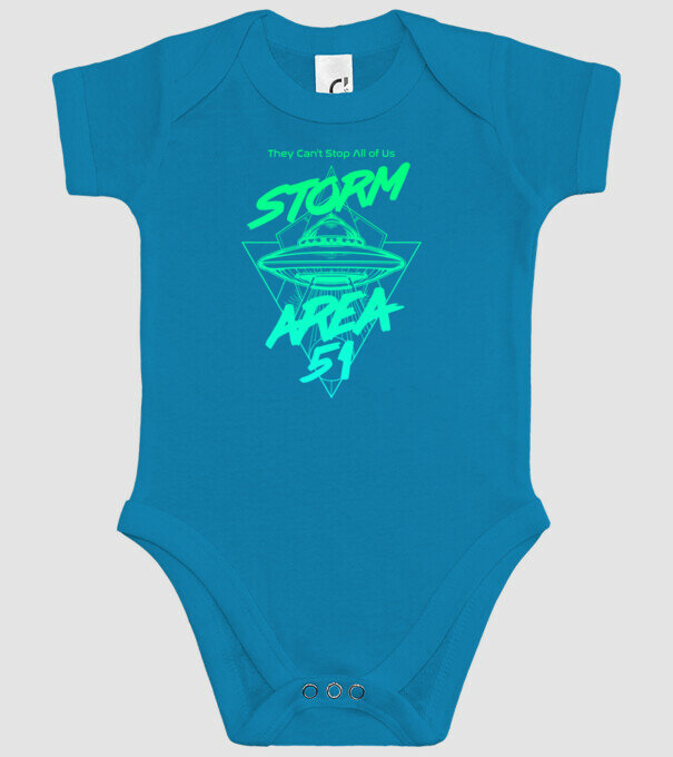 Storm area 51 ufo green model turcoaz pe tricou