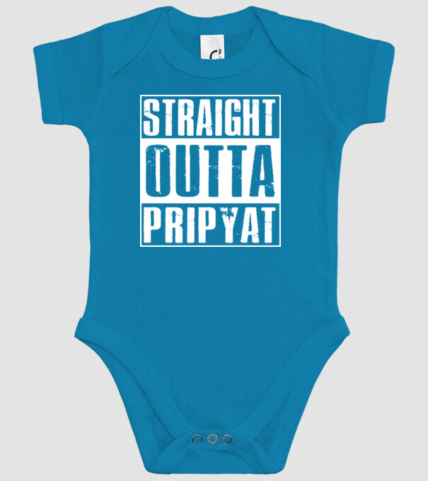 Straight outta pripyat model turcoaz pe tricou
