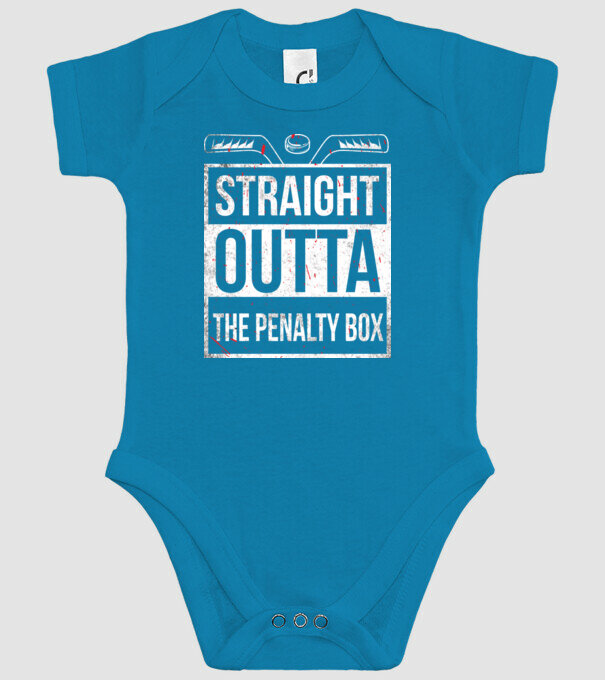 Straight outta the penalty box model turcoaz pe tricou