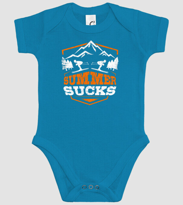 Summer sucks model turcoaz pe tricou