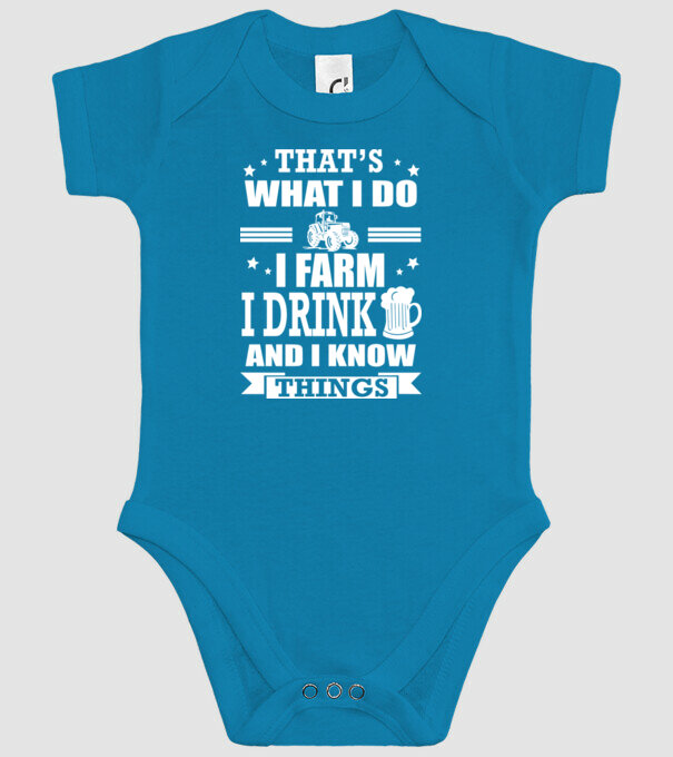 'That''s what I do, I farm, I drink' model turcoaz pe tricou