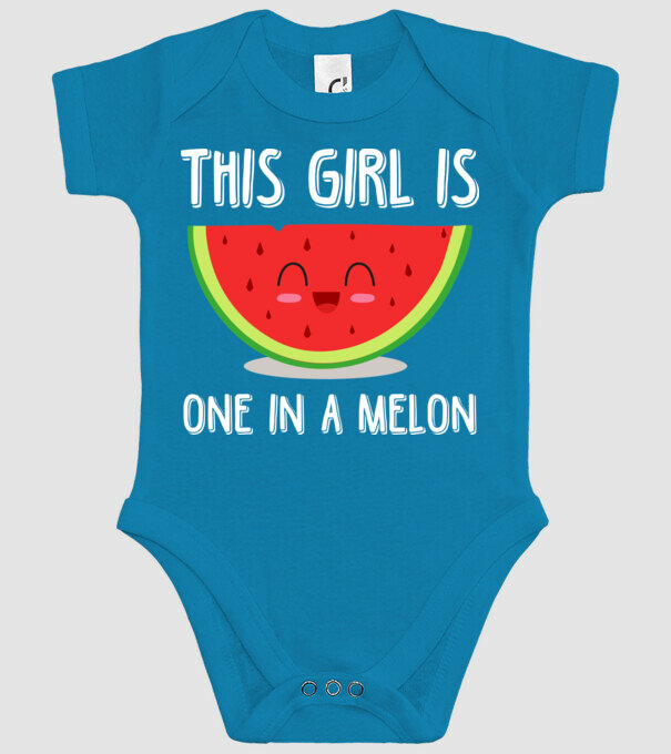 This girl is one in a melon white model turcoaz pe tricou
