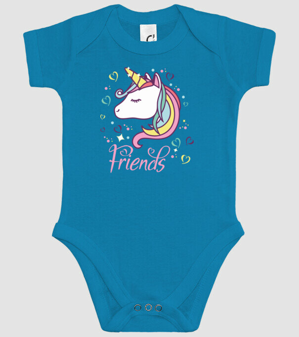 Unicorn Friend model turcoaz pe tricou