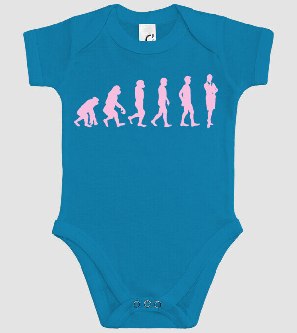 femeie de afaceri evoluție model turcoaz pe tricou