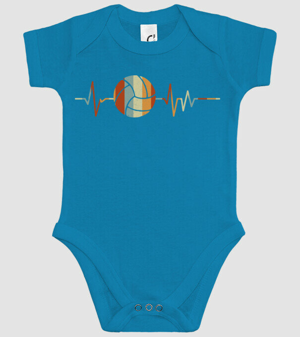 Volleyball heartbeat model turcoaz pe tricou