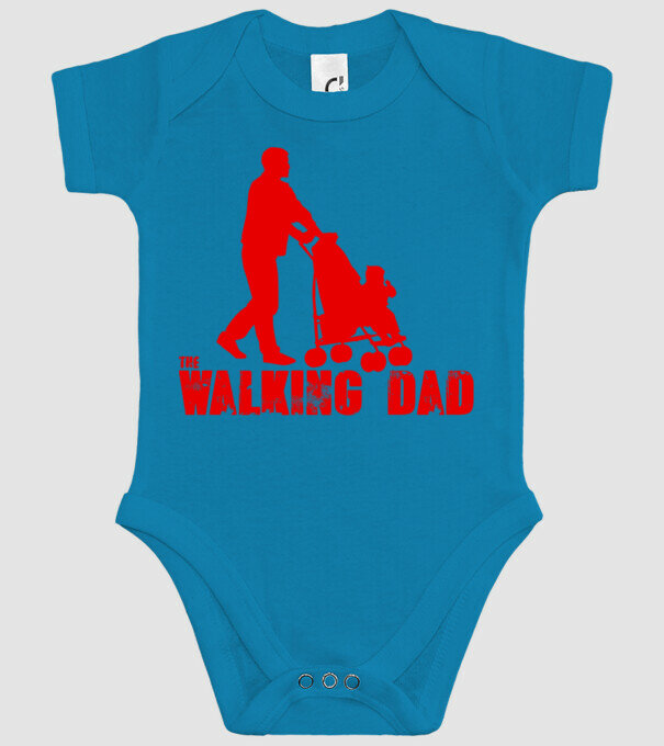 Walking dad model turcoaz pe tricou