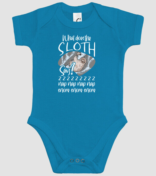 what does the sloth say model turcoaz pe tricou