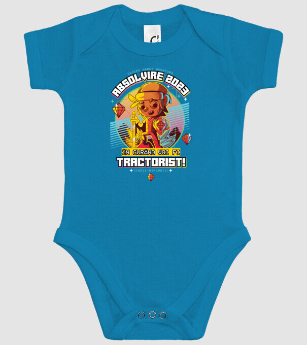 absolvire 2023 tractorist model turcoaz pe tricou
